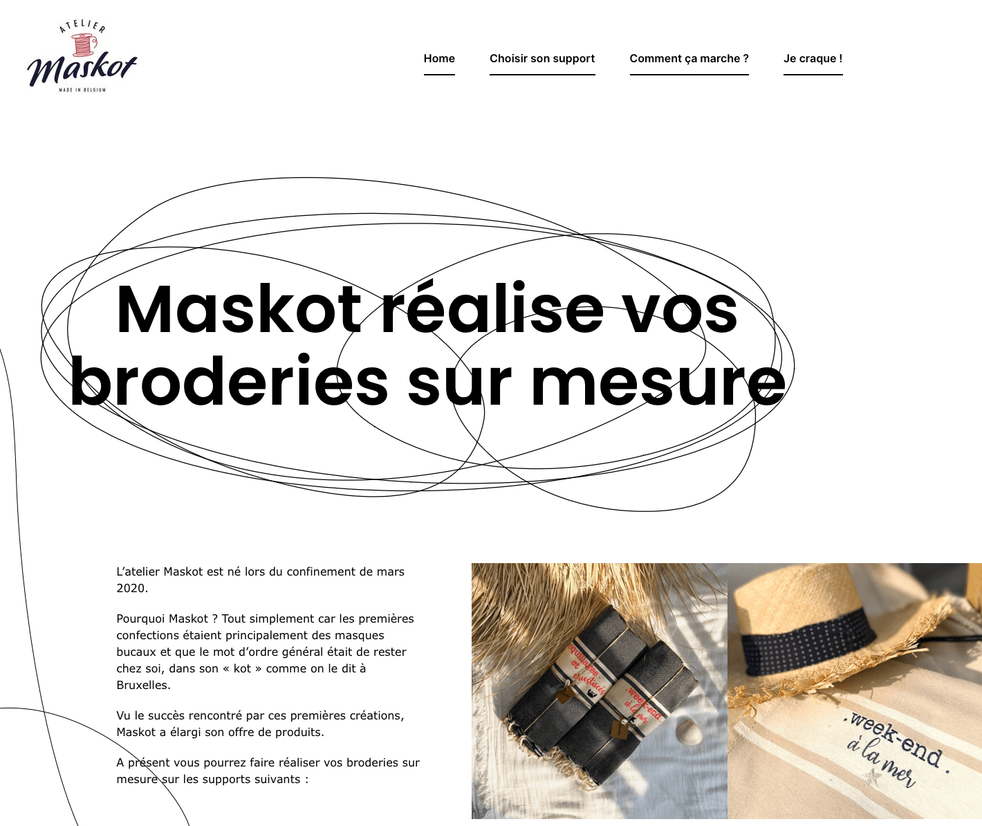 Maskot : atelier de broderie sur-mesure