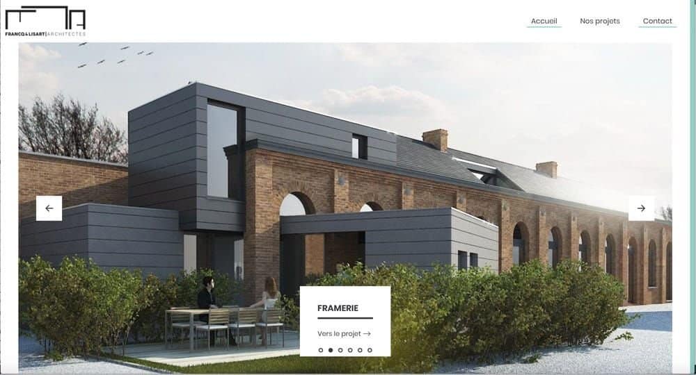 Aperçu du site Francq Lisart Architectes