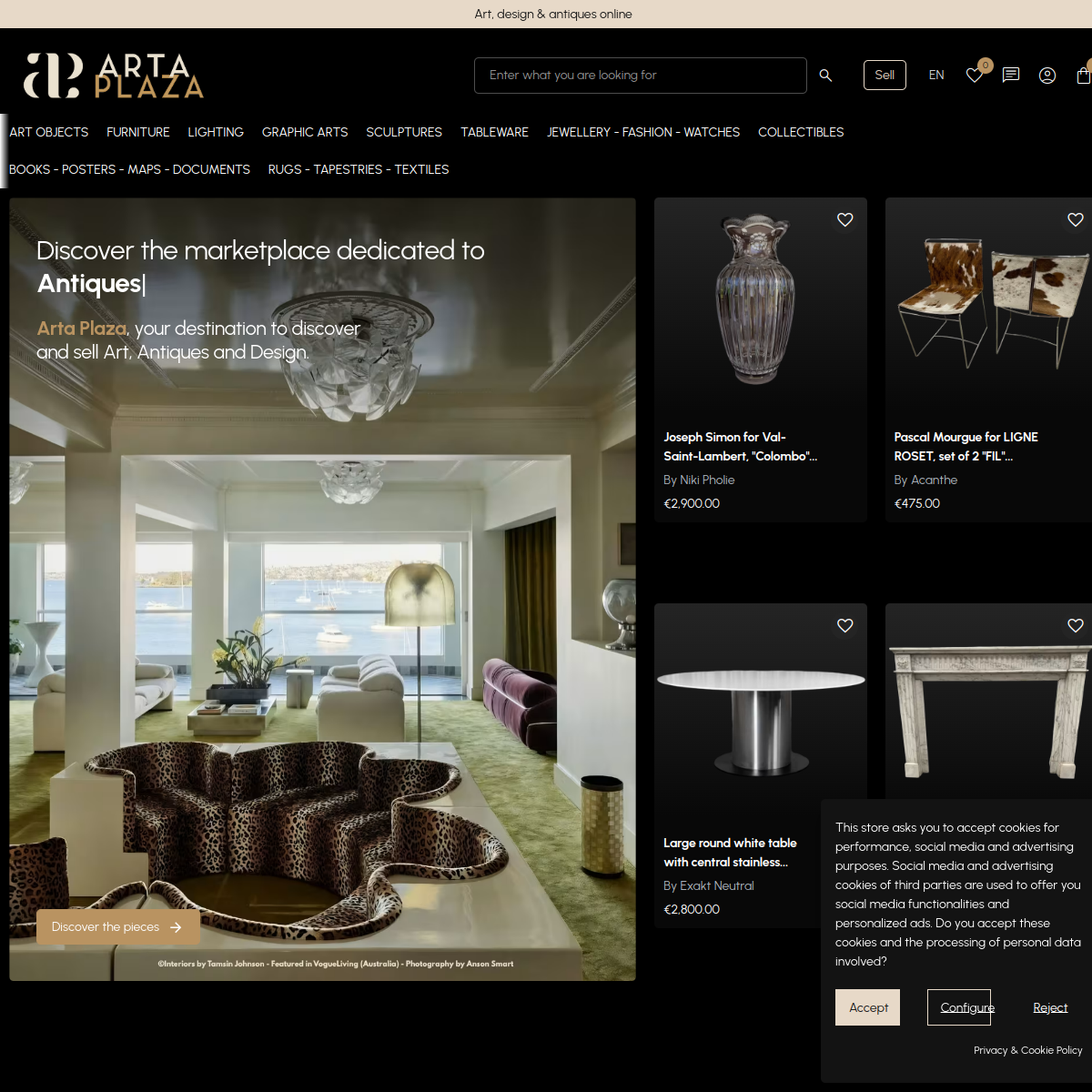 Aperçu du site ArtaPlaza