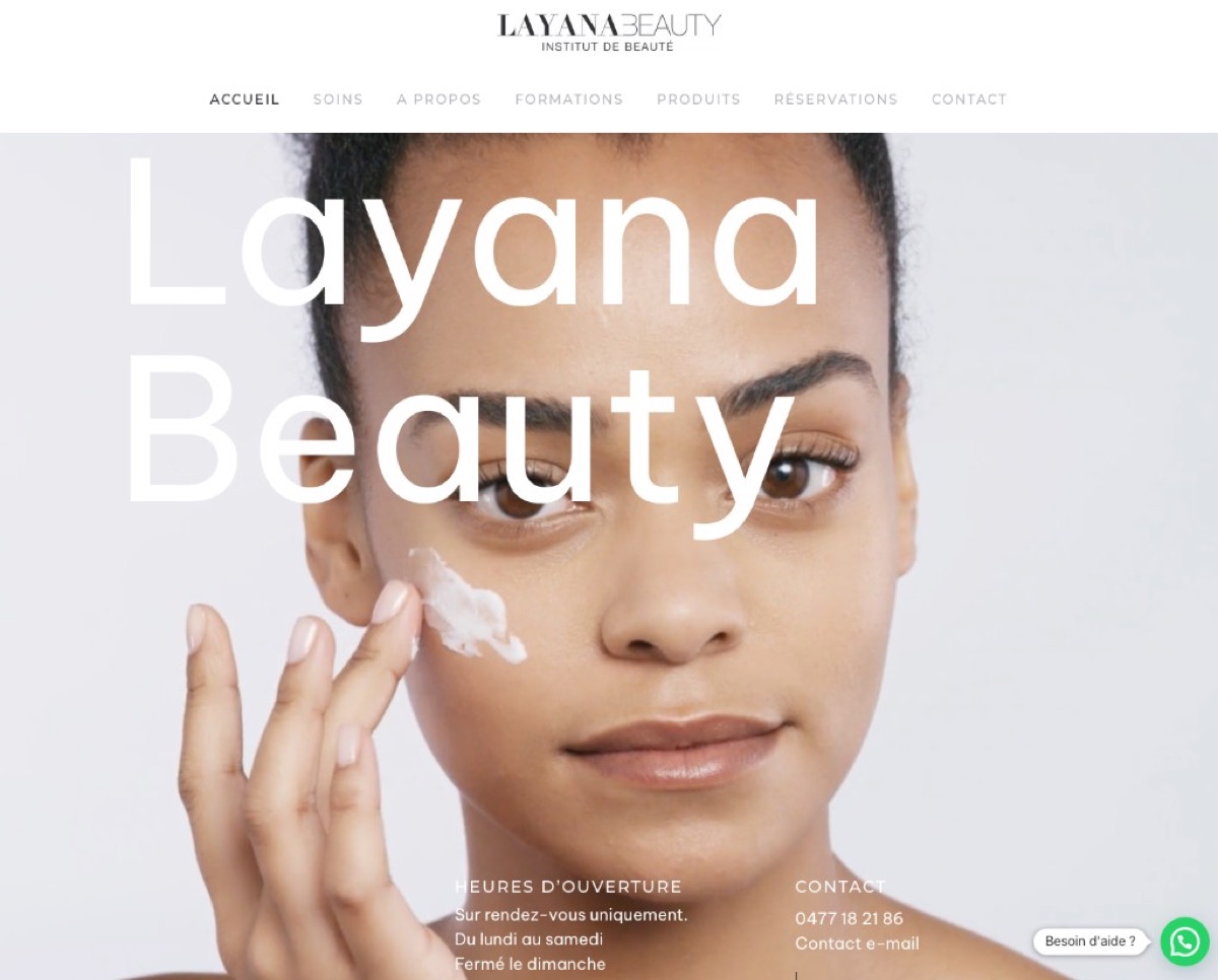 Aperçu du site Layana Beauty