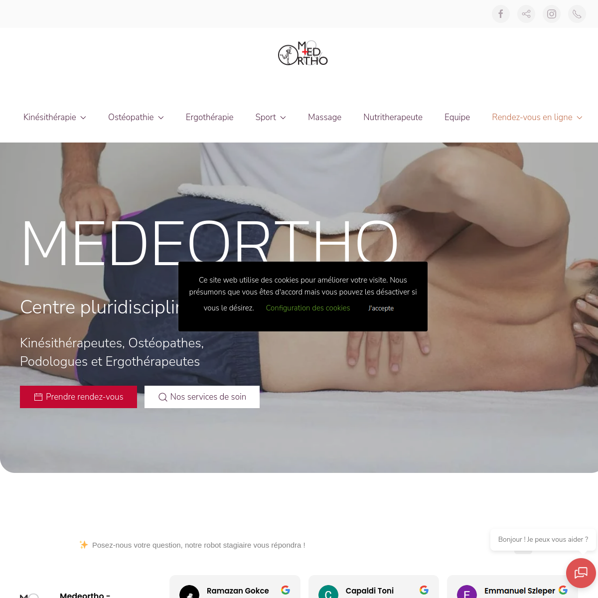 Aperçu du site MedeOrtho