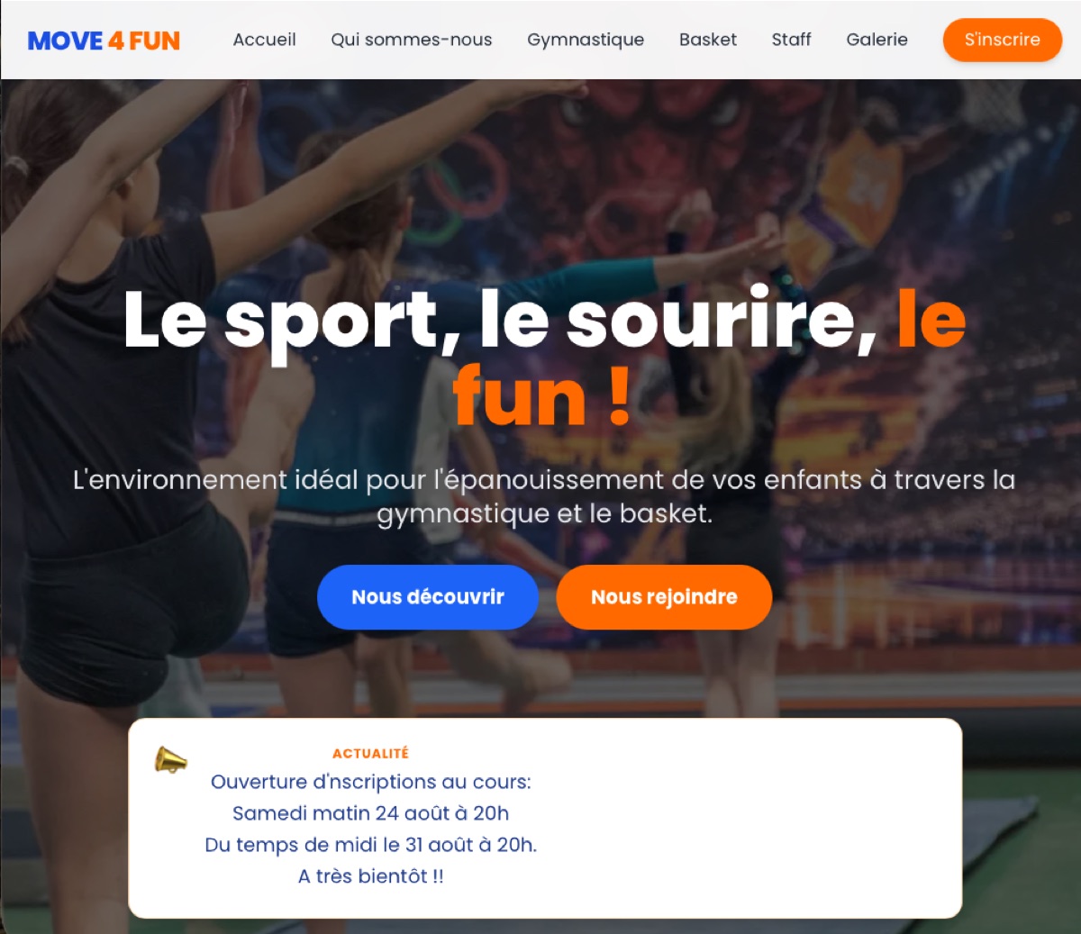 Aperçu du site Move 4 fun