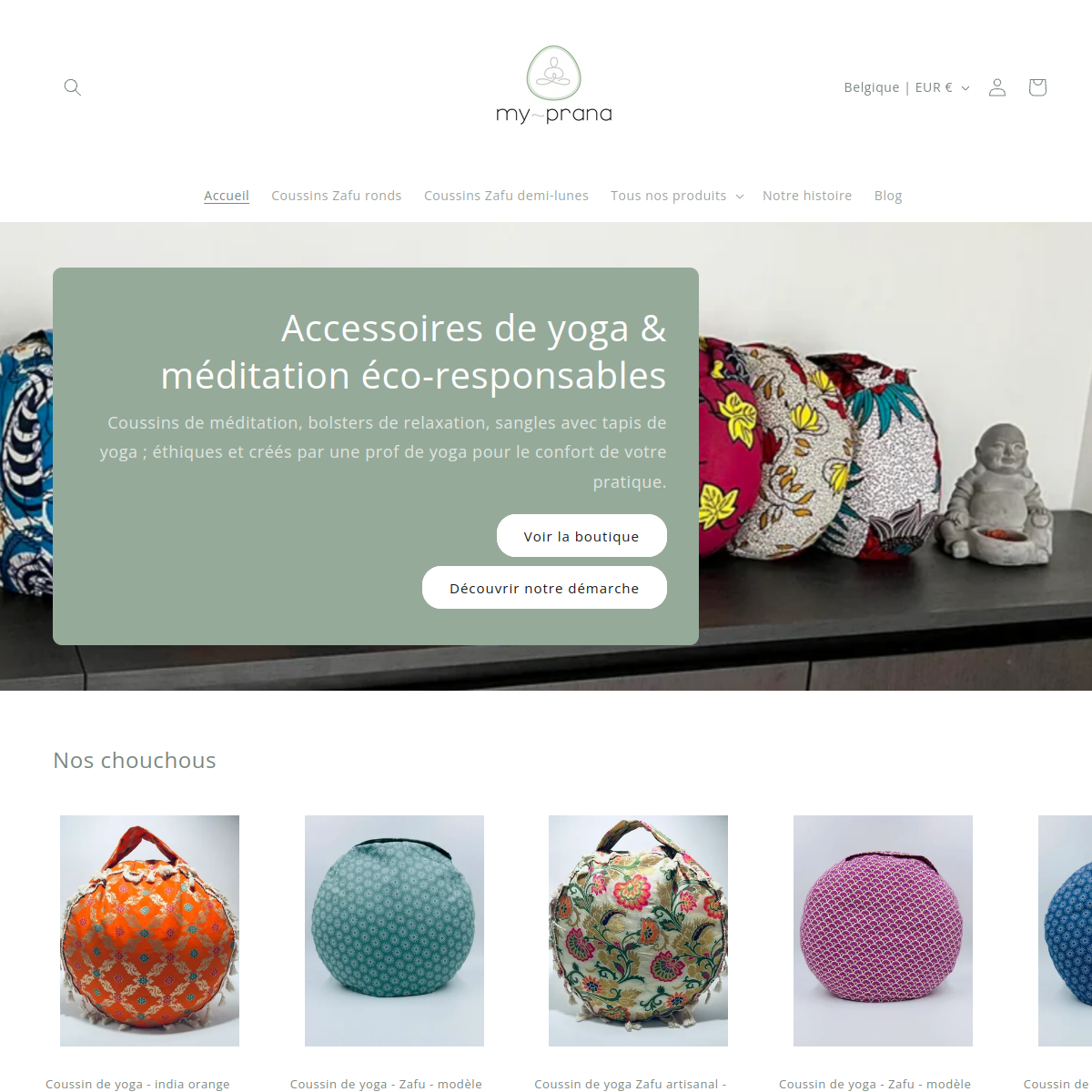 Aperçu du site My-Prana